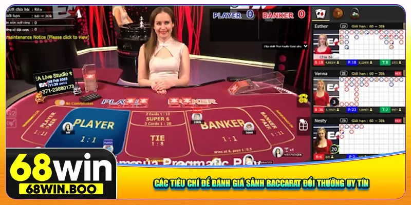 Các tiêu chí để đánh giá sảnh Baccarat đổi thưởng uy tín